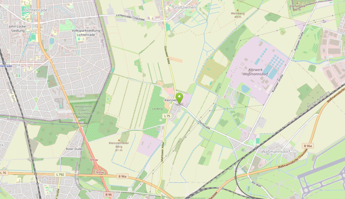 Lage des Büros in Schönefeld